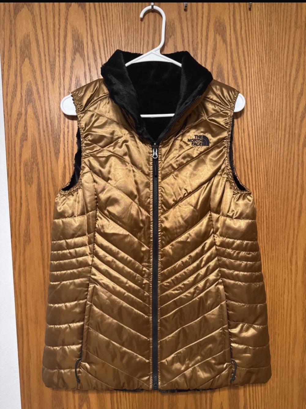 The North Face Women's Metallic Gold Quilted Vest